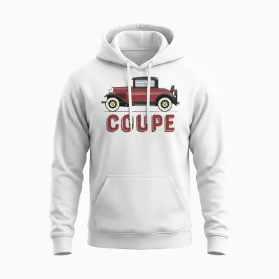 Coupe Maroon Unisex Hoodie - White