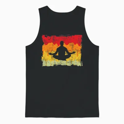 Yoga Retro Unisex Tank Top - Black