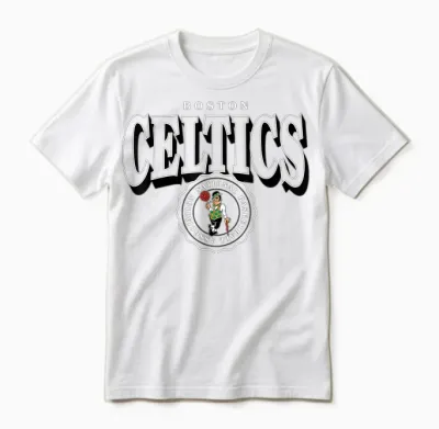 Nba – Boston Celtics Gewölbtes Wappen Unisex T-Shirt - White