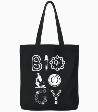 Funny Biology Shirt Biology Tote Bags - Black