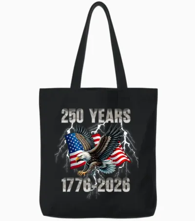 250 Jahre Geburtstag 4. Juli Amerika Usa 250. Jahrestag Tote Bags - Black