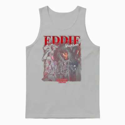 Stranger Things Eddie Boyfriend Officially Licensed Unisex Tank Top - Ash