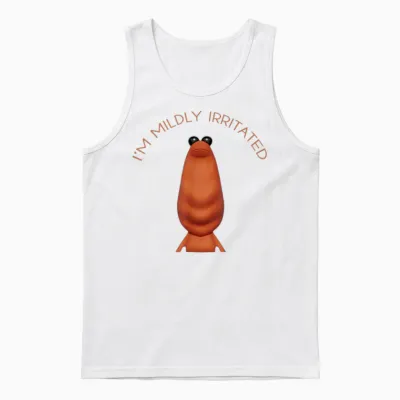 I'm Mildly Irritated Marcus the Worm Funny Meme Women Men Unisex Tank Top - White