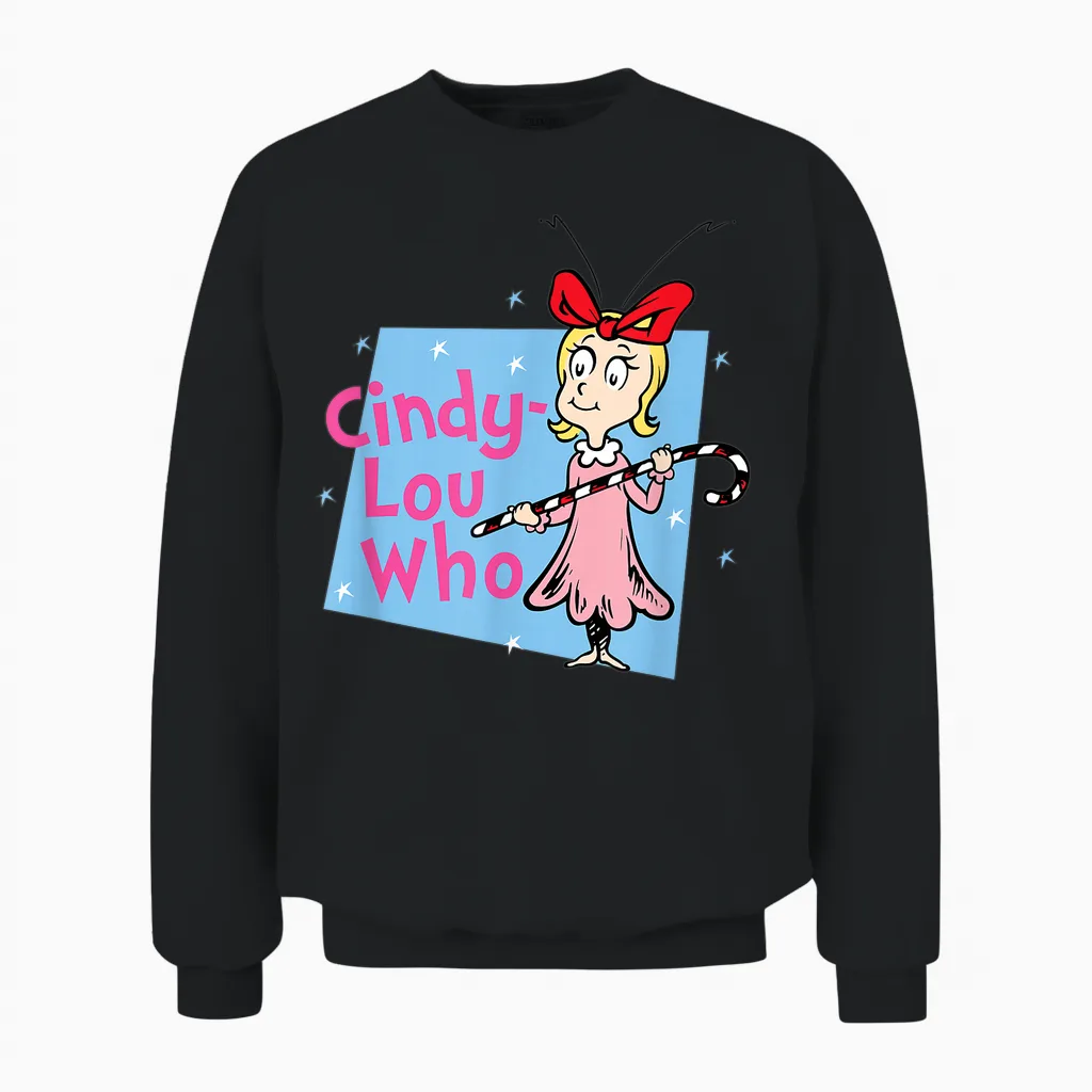 Dr. Seuss Cindy-Lou Who Unisex Sweatshirt in Black