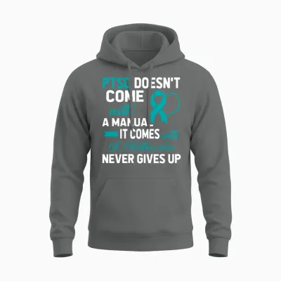 Ptsd Doesn T Come with a Manual a Mother Unisex Hoodie - Graphite Heather