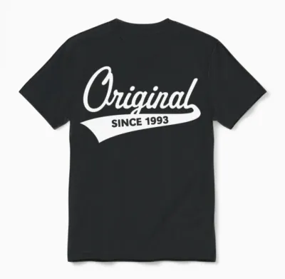 Original Since 1993 (year of Birth, Birthday / W) Unisex T-Shirt - Black