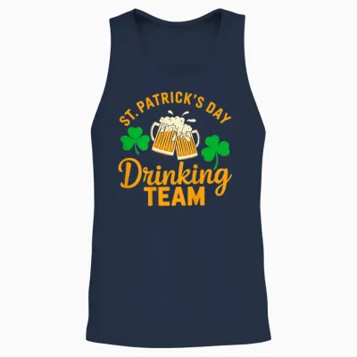 St Patricks Day Drinking Group Irish Party Outfit Unisex Tank Top - Navy