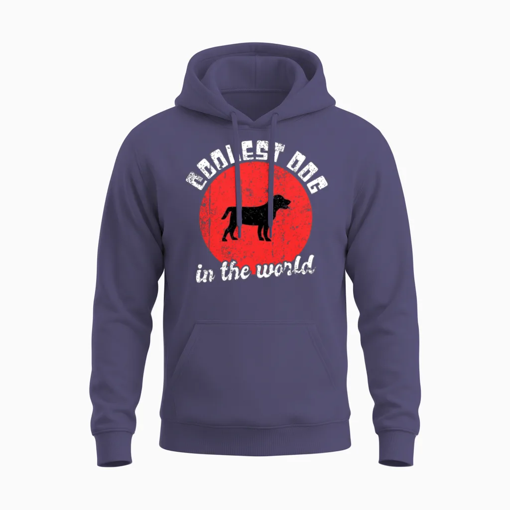 Cool Dog Saying Lovers Unisex Hoodie in Heather Sport Dark Navy