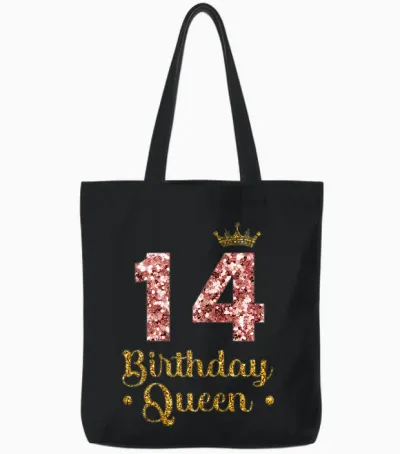 Damen 14. Königin Geburtstag 14 Jahre 14 Tote Bags - Black