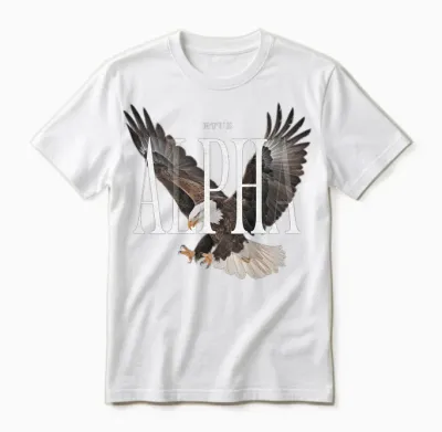 Hip Hop Y2k Vintage Retro Edgy Backprint Streetwear Adler Unisex T-Shirt - White