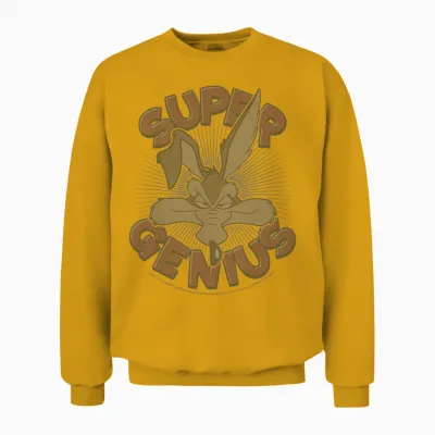 Looney Tunes Wile E. Coyote Super Genius Unisex Sweatshirt - Gold