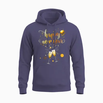 New Years Eve Party Supplies 2026 Happy New Year Fireworks Unisex Hoodie - Heather Sport Dark Navy
