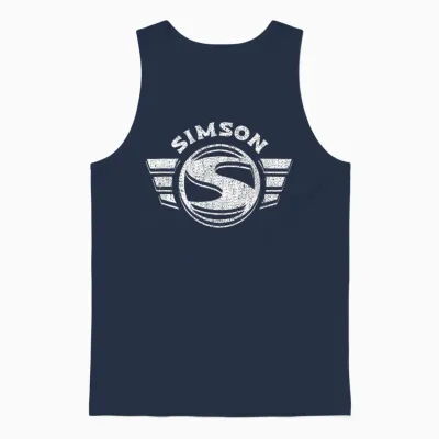 Suhl Simson S50 S51 Swallow T-Shirt Two-Stroke Motor Love Fan Simme, Black Unisex Tank Top - Navy