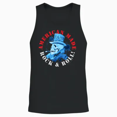 Offizielles Poison American Made Retro Rock & Roll Band Unisex Tank Top - Black