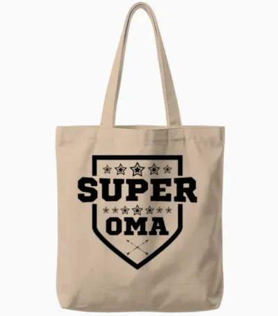 Super Oma Grandma 80 Birthday Gift Tote Bags - Natural