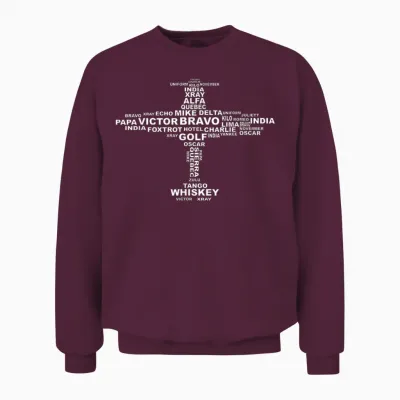 Full Phonetic Alphabet Shirt | Cute Plane Letters Tee Gift Unisex Sweatshirt - Maroon