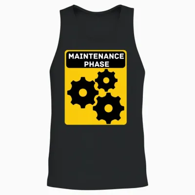 Maintenance Phase Retro Unisex Tank Top - Black