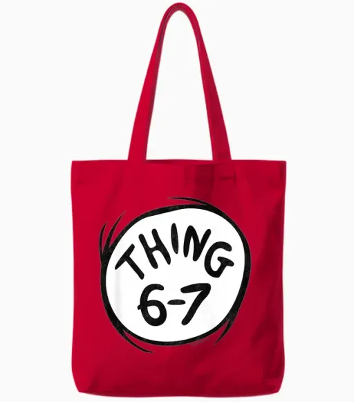 The Cat in the Hat Signature Collection Thing 6-7 Tote Bags - Red