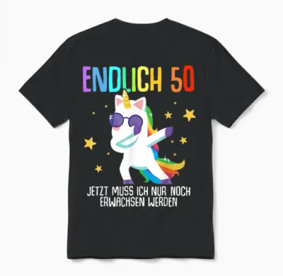 50. Geburtstag Mann Frau 50 Jahre 1976 Deko Lustig Geschenk Unisex T-Shirt - Black