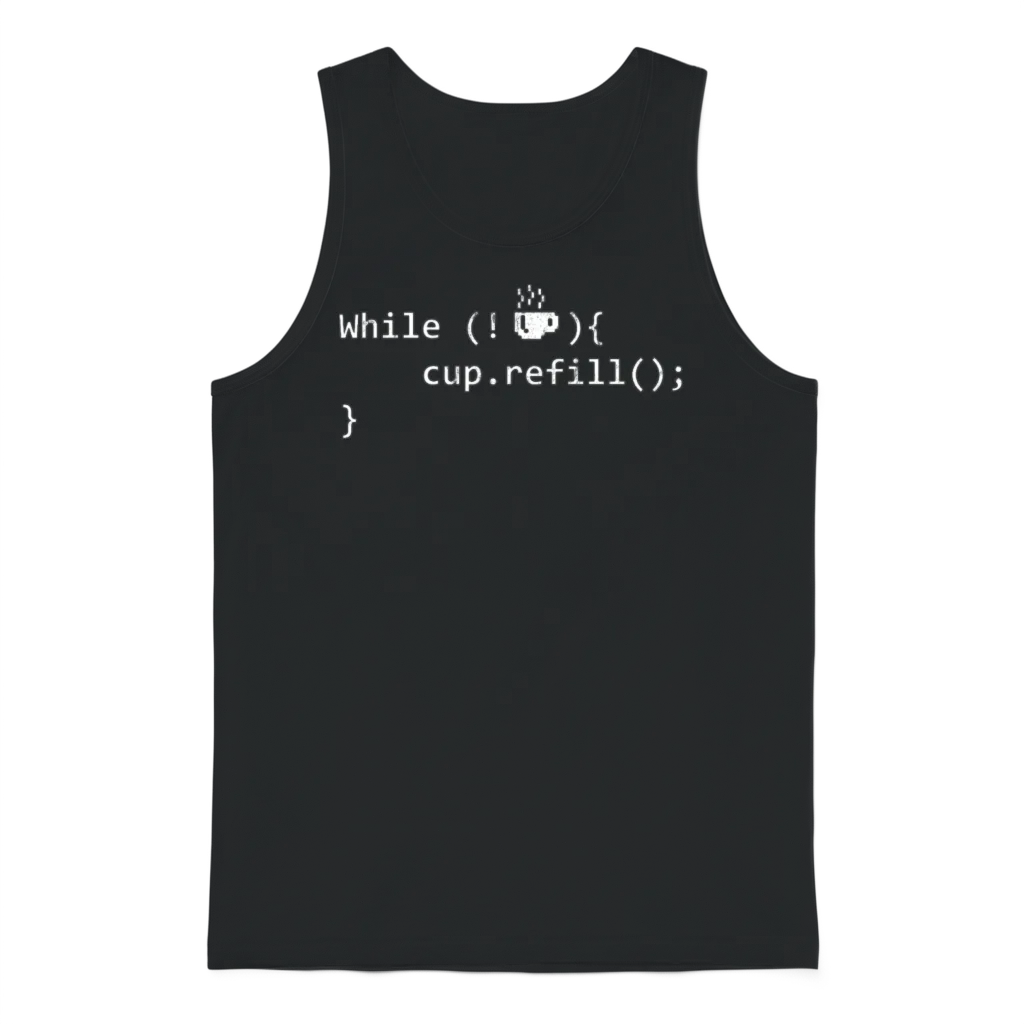 Funny Programmer for Java Coffee Programming Unisex Tank Top - Black
