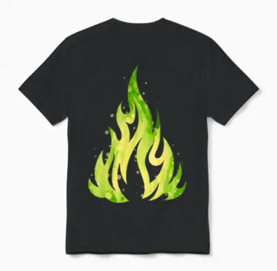 Flame Fire Flame Unisex T-Shirt - Black