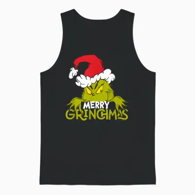 Grinch - Merry Grinchmas Christmas Unisex Tank Top - Black