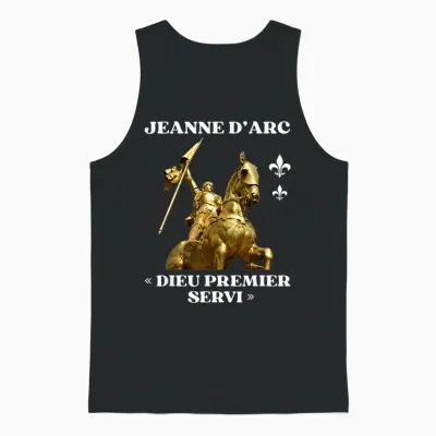 Jeanne D'arc History Orleans God First Servi France Unisex Tank Top - Black