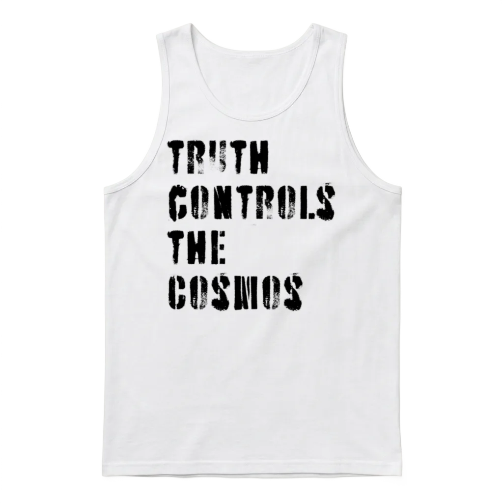 Truth Controls the Cosmos Unisex Tank Top - White
