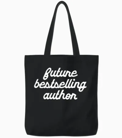 Designfuture Bestselling Author W Hippie Blue Tote Bags - Black
