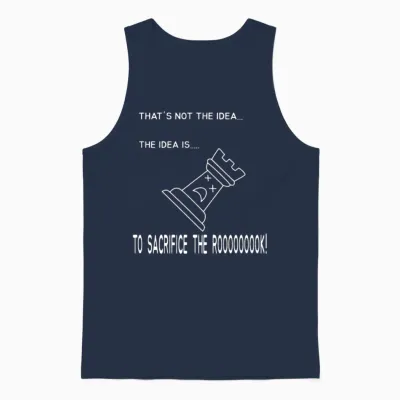 Chess Rook Sacrifice the Rook Unisex Tank Top - Navy