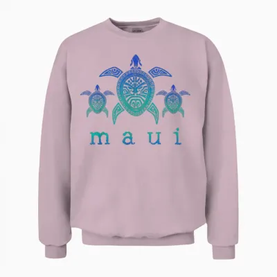 Maui - Hawaii Sea Turtles Hawaiian Scuba Diving Souvenir Unisex Sweatshirt - Light Pink
