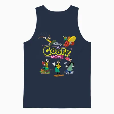Disney a Goofy Movie 30th Anniversary Goofy's Goof Moments T-Shirt, Black, S Unisex Tank Top - Navy
