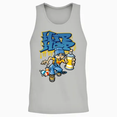 Hip Hop Graffitis and B-Boy Unisex Tank Top - Ash