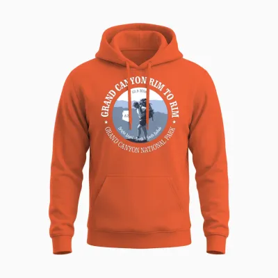 Rim to Rim Trail Unisex Hoodie - Orange