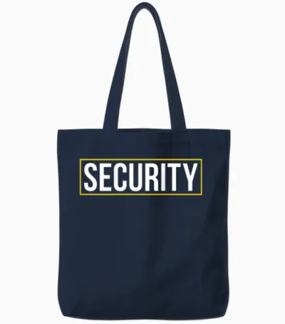 Event Security Guard Security Team Tote Bags - Navy