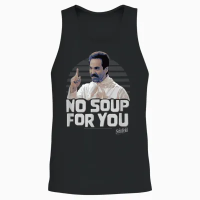 Seinfeld No Soup for You Chef Scold Unisex Tank Top - Black