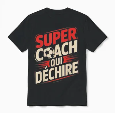 Super Coach Men's Football Funny Gift Idea T-Shirt, Black, S Unisex T-Shirt - Black