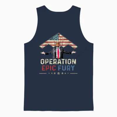Operation Epic Fury Unisex Tank Top - Navy