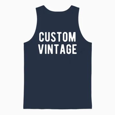 Custom Vintage Unisex Tank Top - Navy