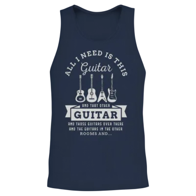 Guitar Design for a Guitar Player Unisex Tank Top - Navy