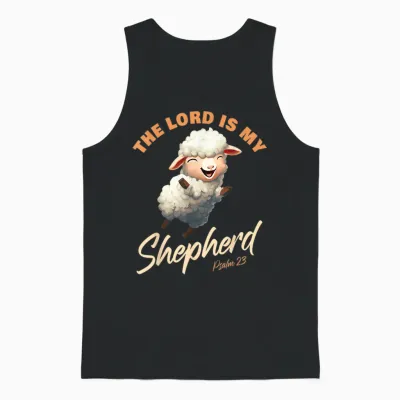 Der Herr Ist Mein Hirte – Psalmen 23 Christlicher Glaube Vers Unisex Tank Top - Black