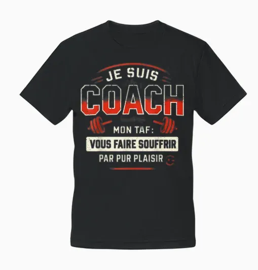 Gift Humour Coach Sport Bodybuilding Gym Original Funny Unisex T-Shirt - Black