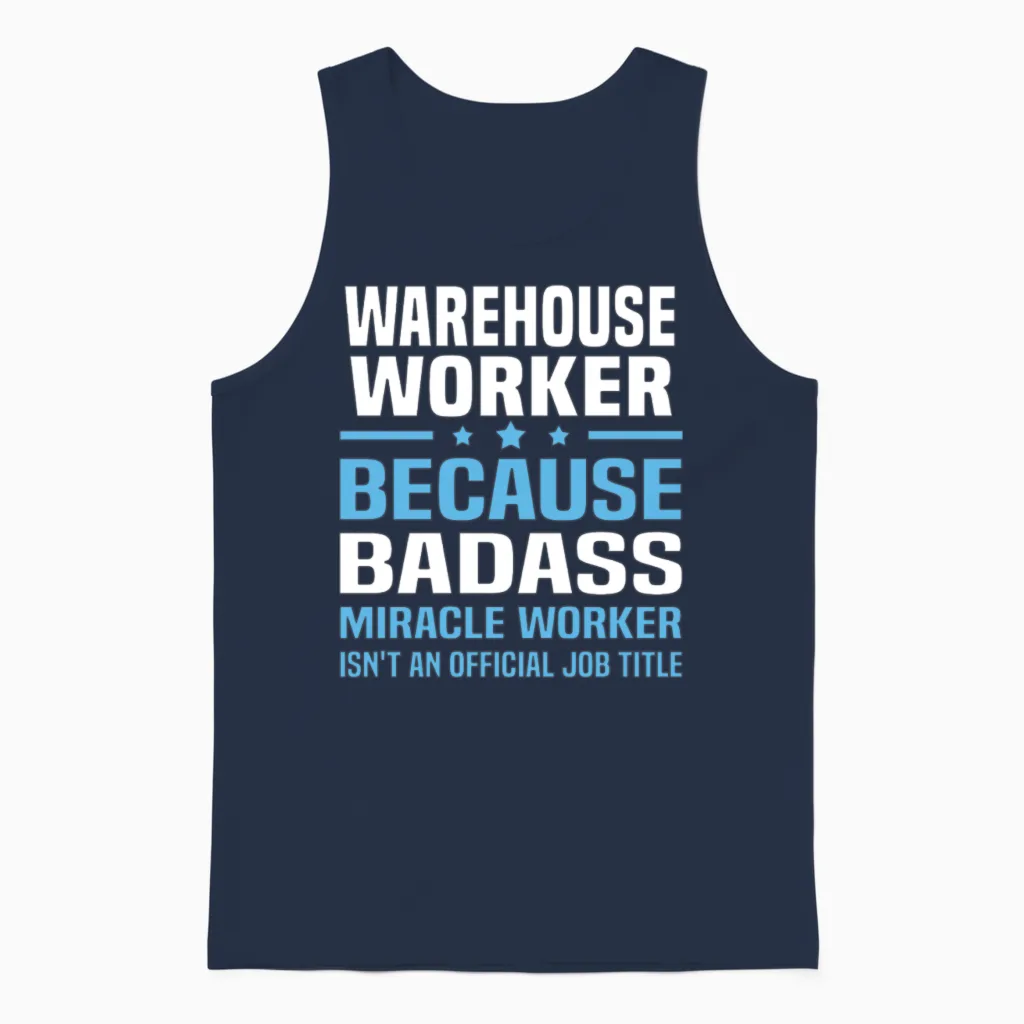 Warehouse Worker Unisex Tank Top in Navy