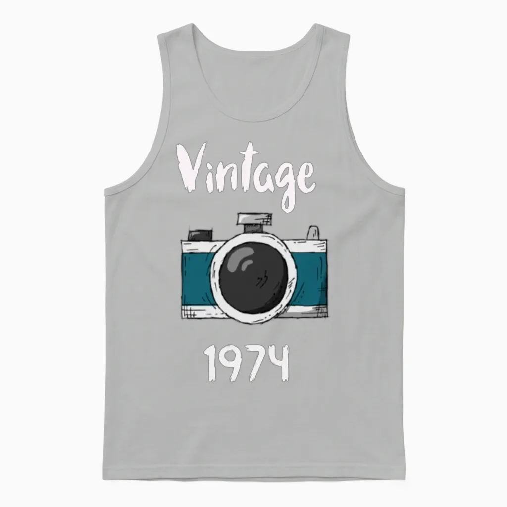 Vintage 1974 Unisex Tank Top in Ash