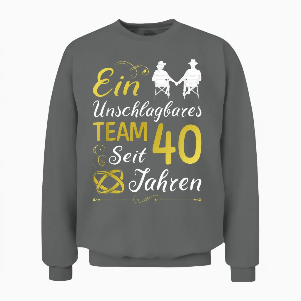40 Jahre Verheiratet 40. Hochzeitstag Rubinhochzeit Unisex Sweatshirt in Graphite Heather