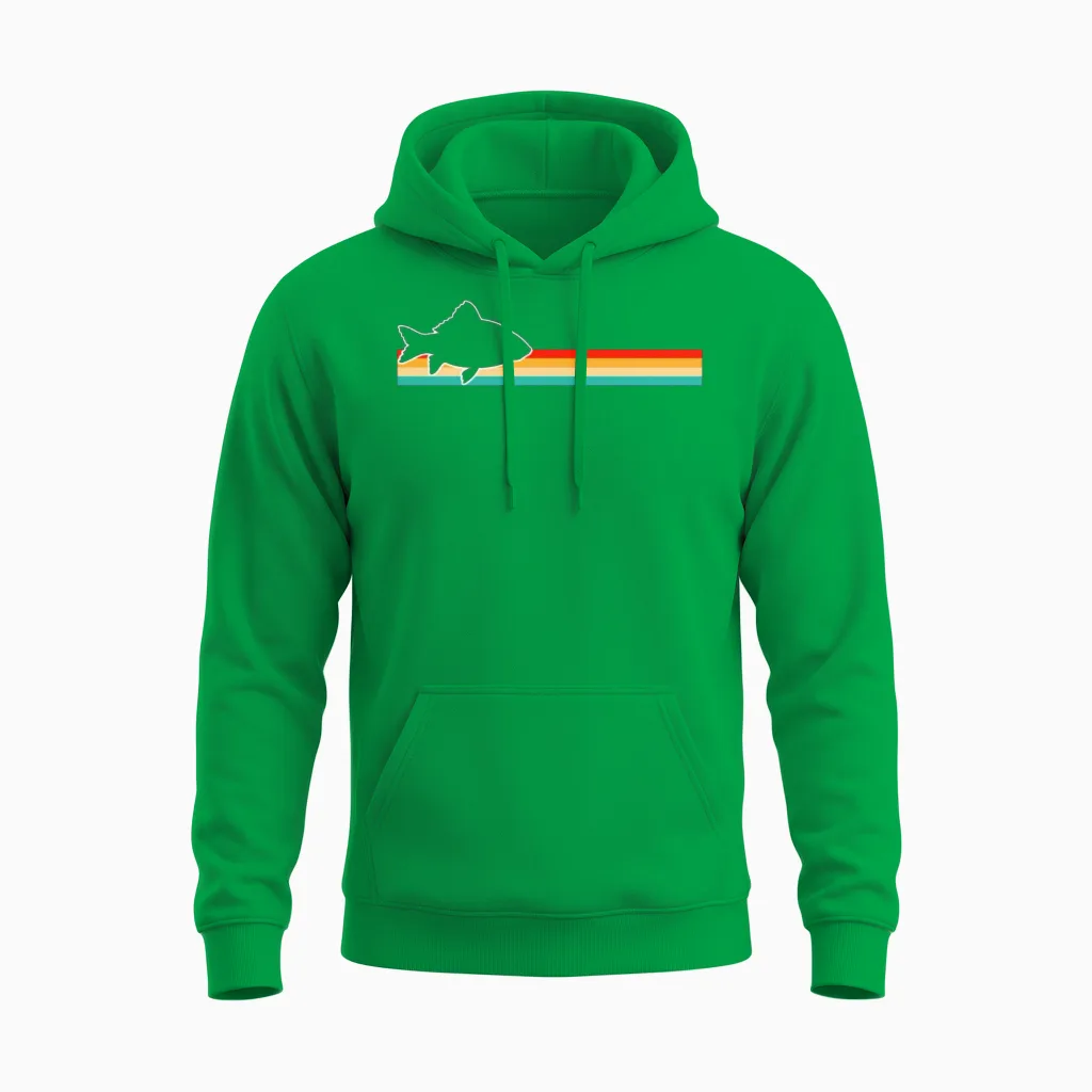 Fish Retro Unisex Hoodie in Irish Green