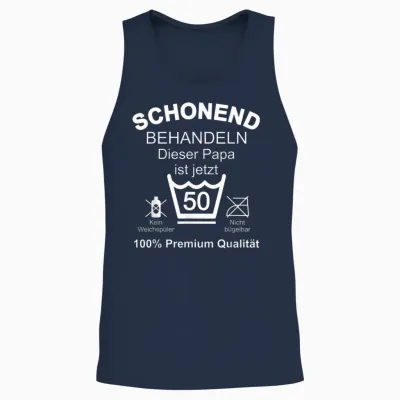 50 Geburtstag Mann 50er Papa 50 Jahre Vater Männer Unisex Tank Top - Navy