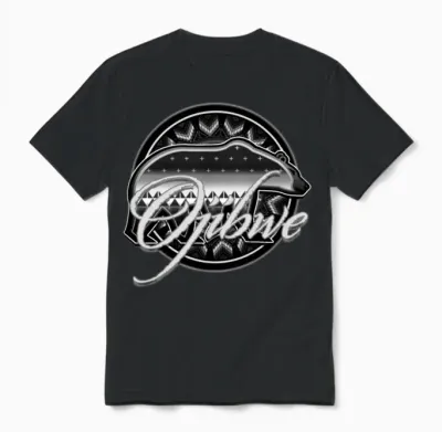 Grey Bear Ojibwe Represent Your Tribe Unisex T-Shirt - Black