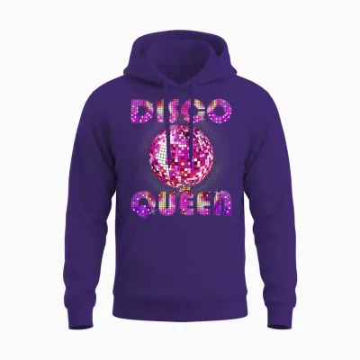 Art Disco Queen for Women and Girls Music Funk Dance Disco Unisex Hoodie - Purple