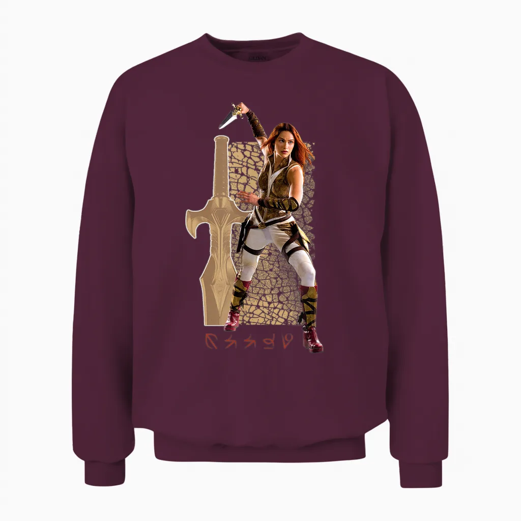 Masters of the Universe Teela Mit Schwert Unisex Sweatshirt in Maroon